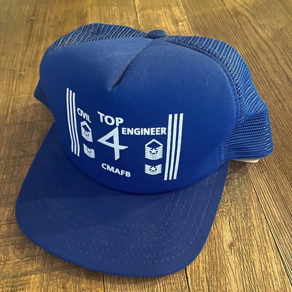 Vintage Civil Engineer CMAFB Cheyenne Mountain Air Force Base Trucker Hat VTG